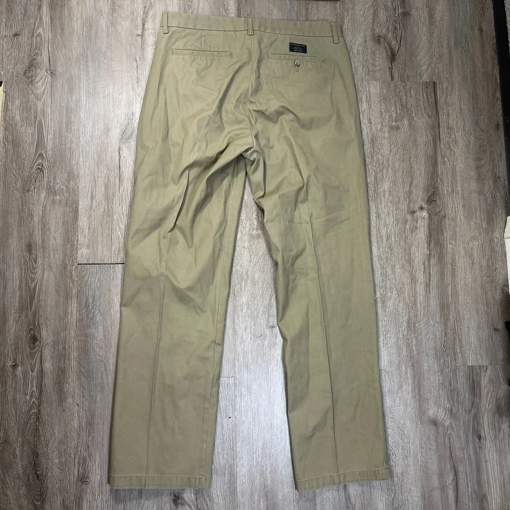Banana Republic Gavin Chino Pants 35x34 Brown Tan Cotton 100% Cotton Straight